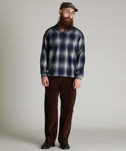 OMBRE CHECK FLANNEL SHIRT 漸變格紋法蘭絨襯衫