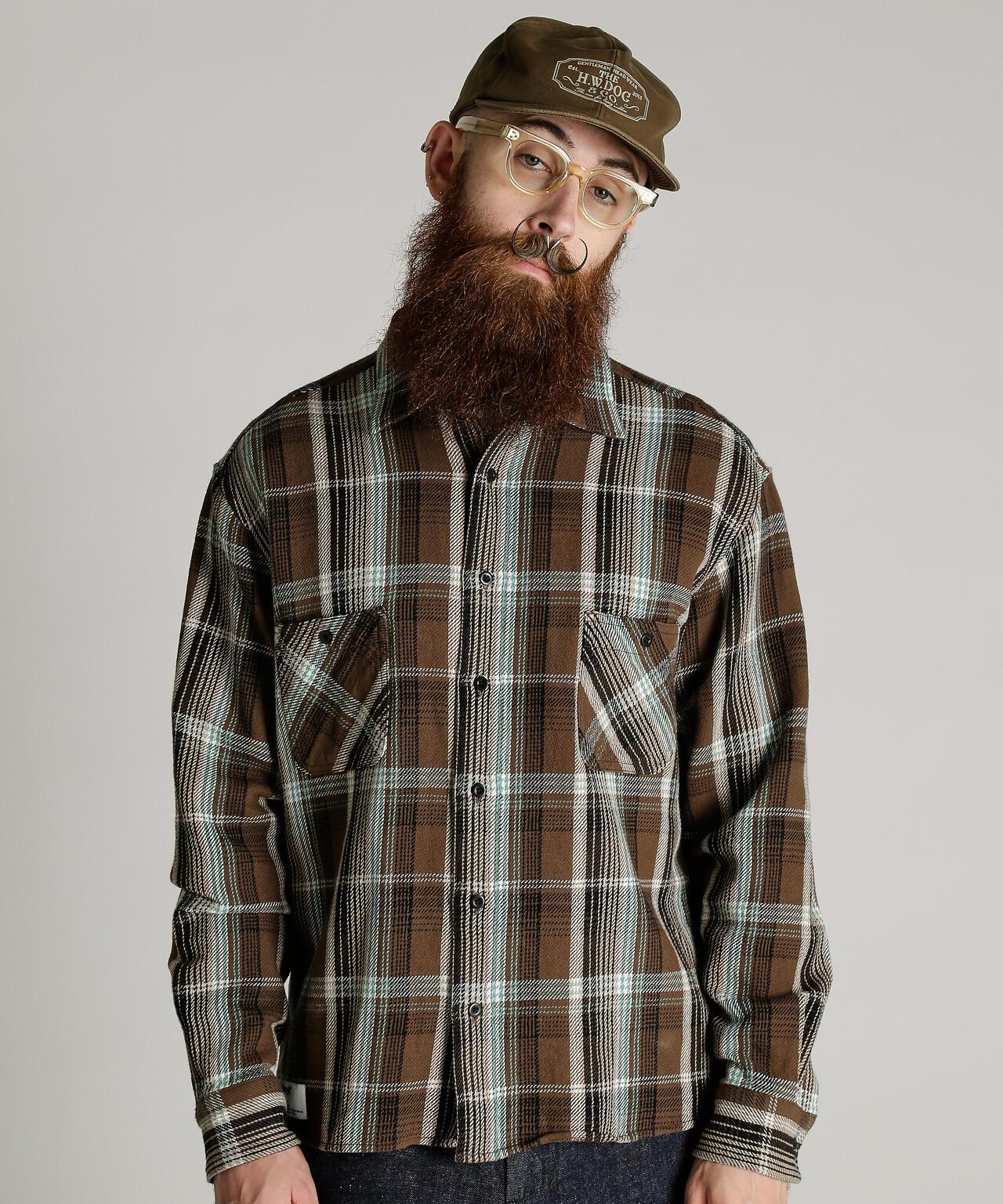PLAID CF LS SHIRT 格紋棉法蘭絨襯衫