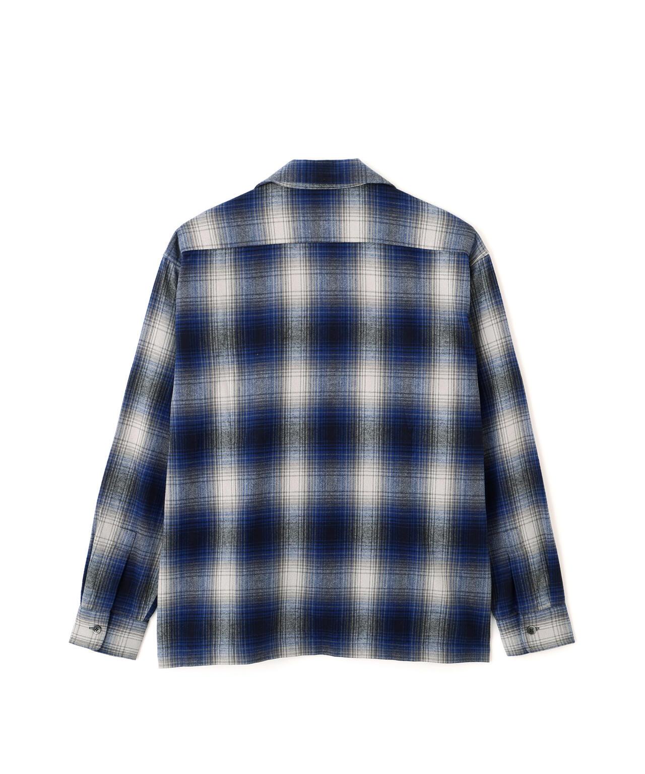 OMBRE CHECK FLANNEL SHIRT 漸變格紋法蘭絨襯衫