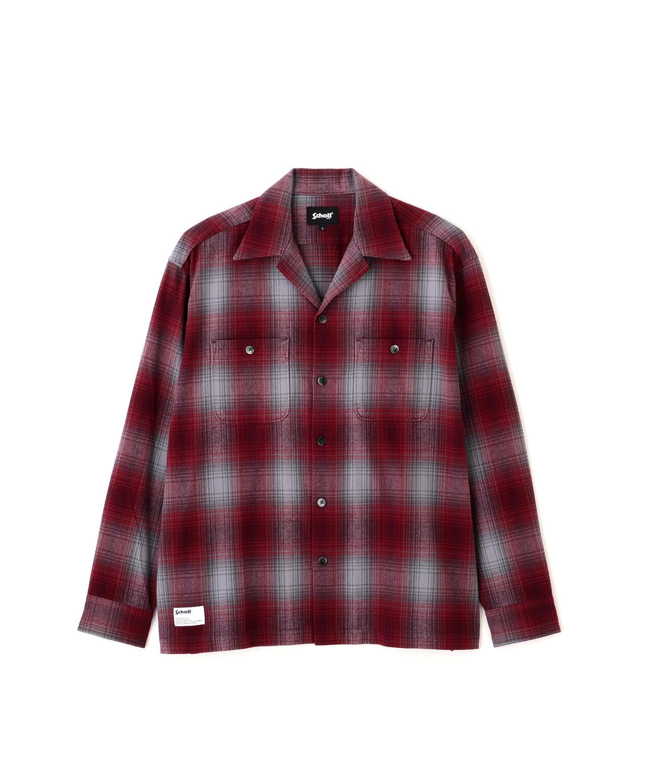 OMBRE CHECK FLANNEL SHIRT 漸變格紋法蘭絨襯衫