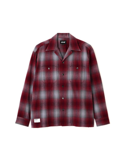 OMBRE CHECK FLANNEL SHIRT 漸變格紋法蘭絨襯衫