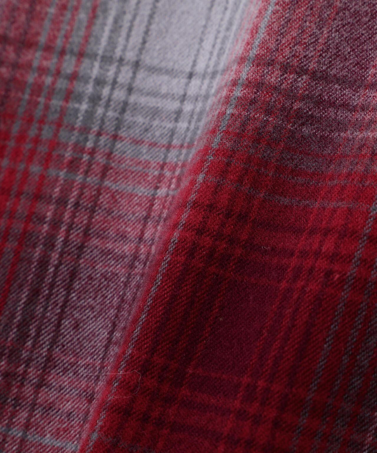OMBRE CHECK FLANNEL SHIRT 漸變格紋法蘭絨襯衫
