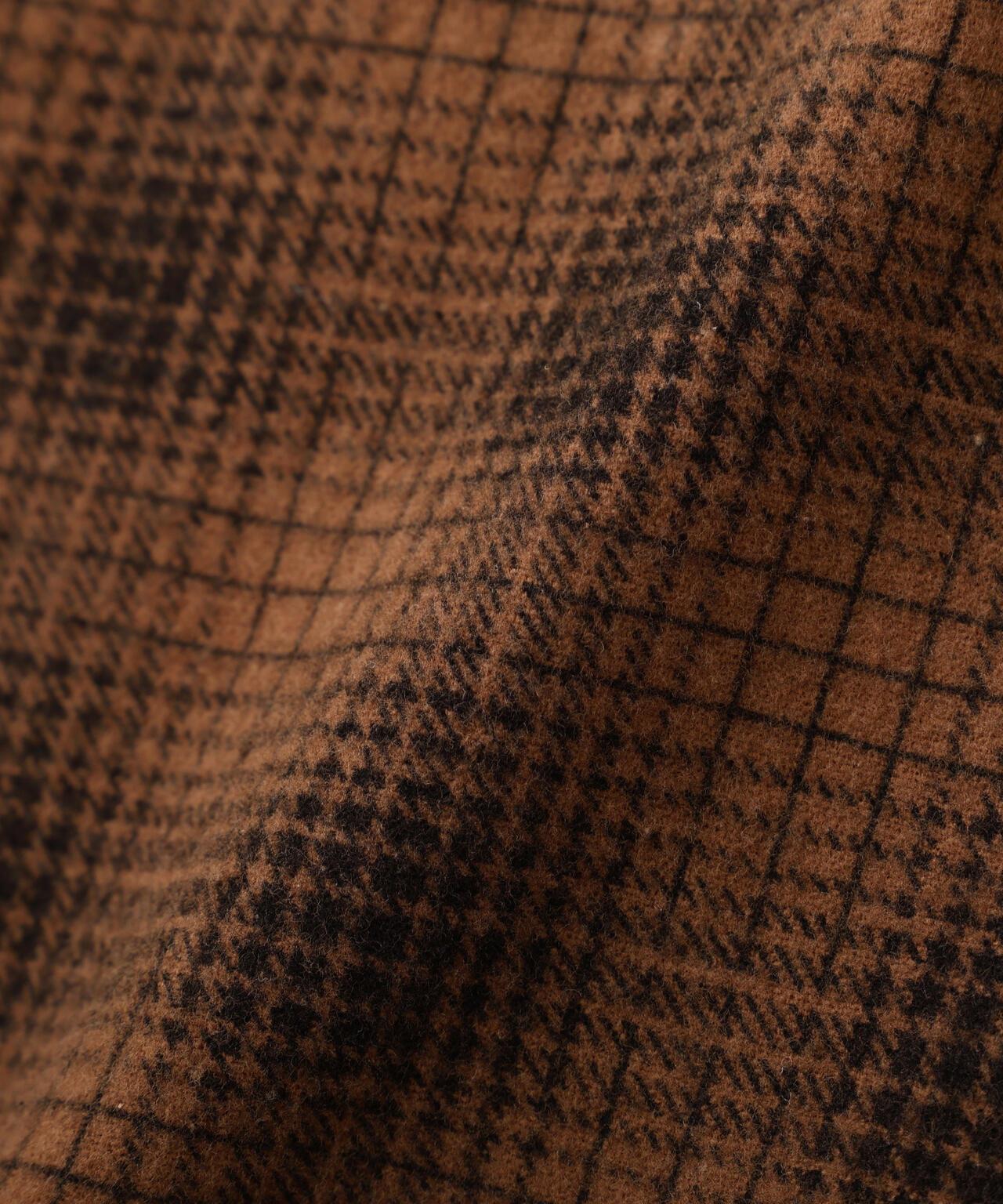 PRINT OMBRE CHECK FLANNEL SHIRT 印花漸變格紋法蘭絨襯衫