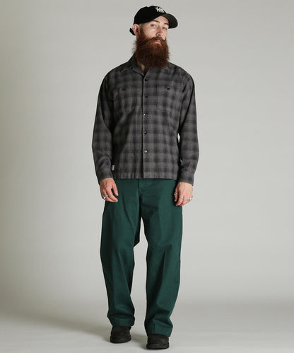 PRINT OMBRE CHECK FLANNEL SHIRT 印花漸變格紋法蘭絨襯衫