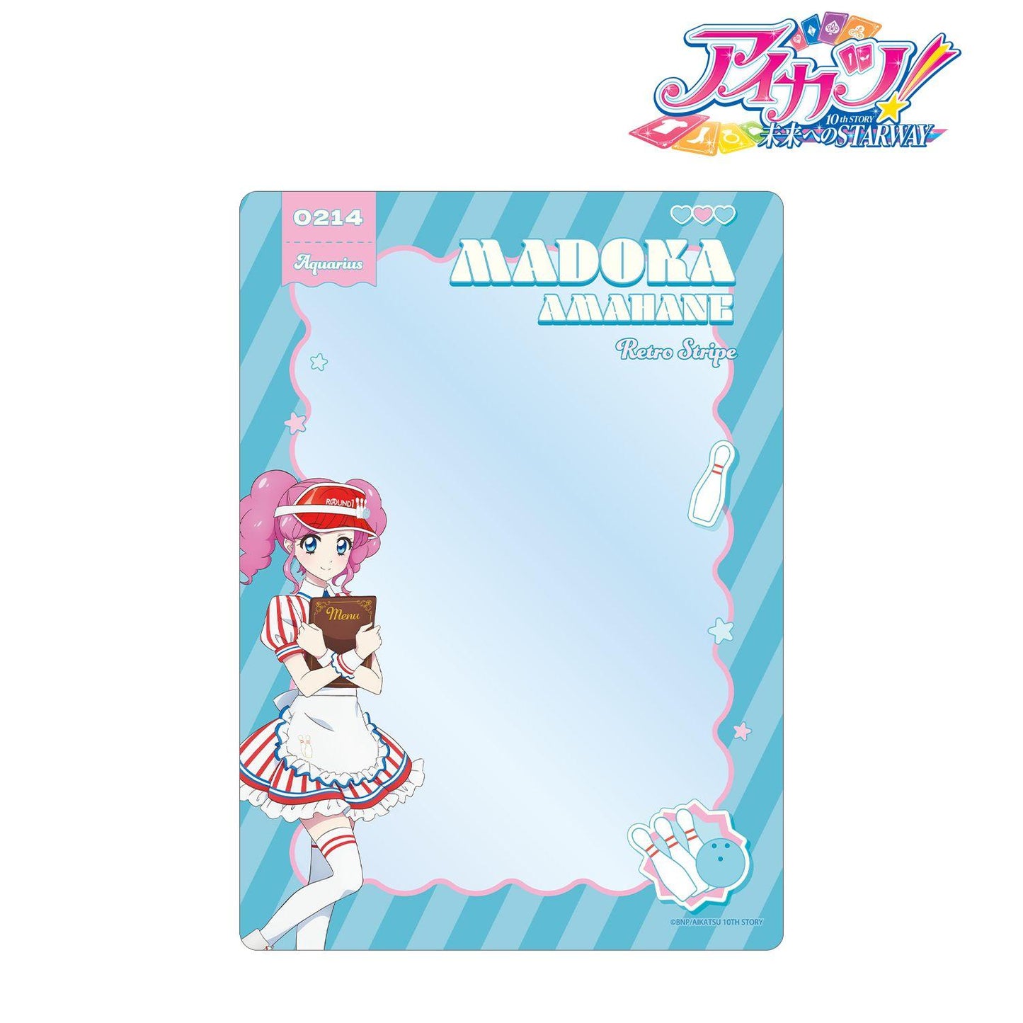 アイカツ！ 10th STORY ～未來へのSTARWAY～（偶像活動！10th STORY ～通往未來的STARWAY～） 天羽まどか 復古條紋ver. A5硬質卡套