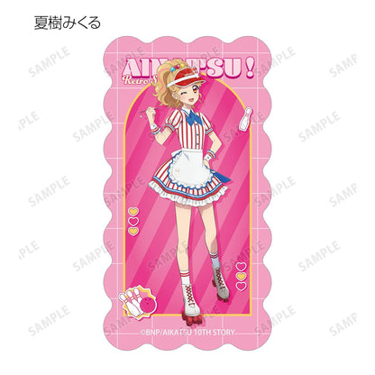 アイカツ！ 10th STORY ～未來へのSTARWAY～（偶像活動！ 10th STORY ～通往未來的STARWAY～） 描繪復古條紋ver. 隨機異形貼紙（單位/整盒/10包入）