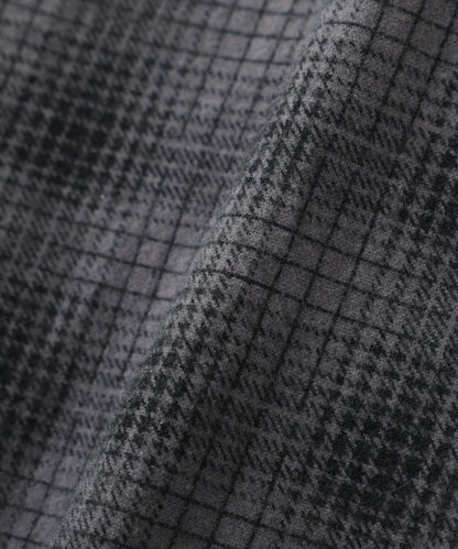 PRINT OMBRE CHECK FLANNEL SHIRT 印花漸變格紋法蘭絨襯衫