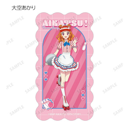 アイカツ！ 10th STORY ～未來へのSTARWAY～（偶像活動！ 10th STORY ～通往未來的STARWAY～） 描繪復古條紋ver. 隨機異形貼紙（單位/整盒/10包入）