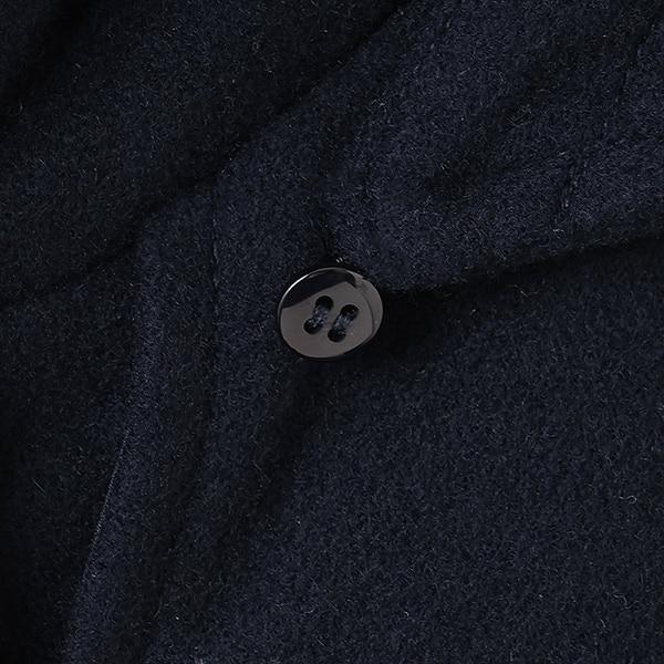 輕量絎縫內襯 長款牛角扣大衣