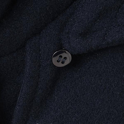 輕量絎縫內襯 長款牛角扣大衣