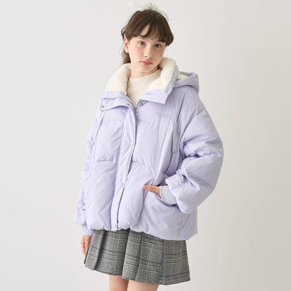 【商品】 潑水防汙可機洗仿皮草領羽絨夾克
