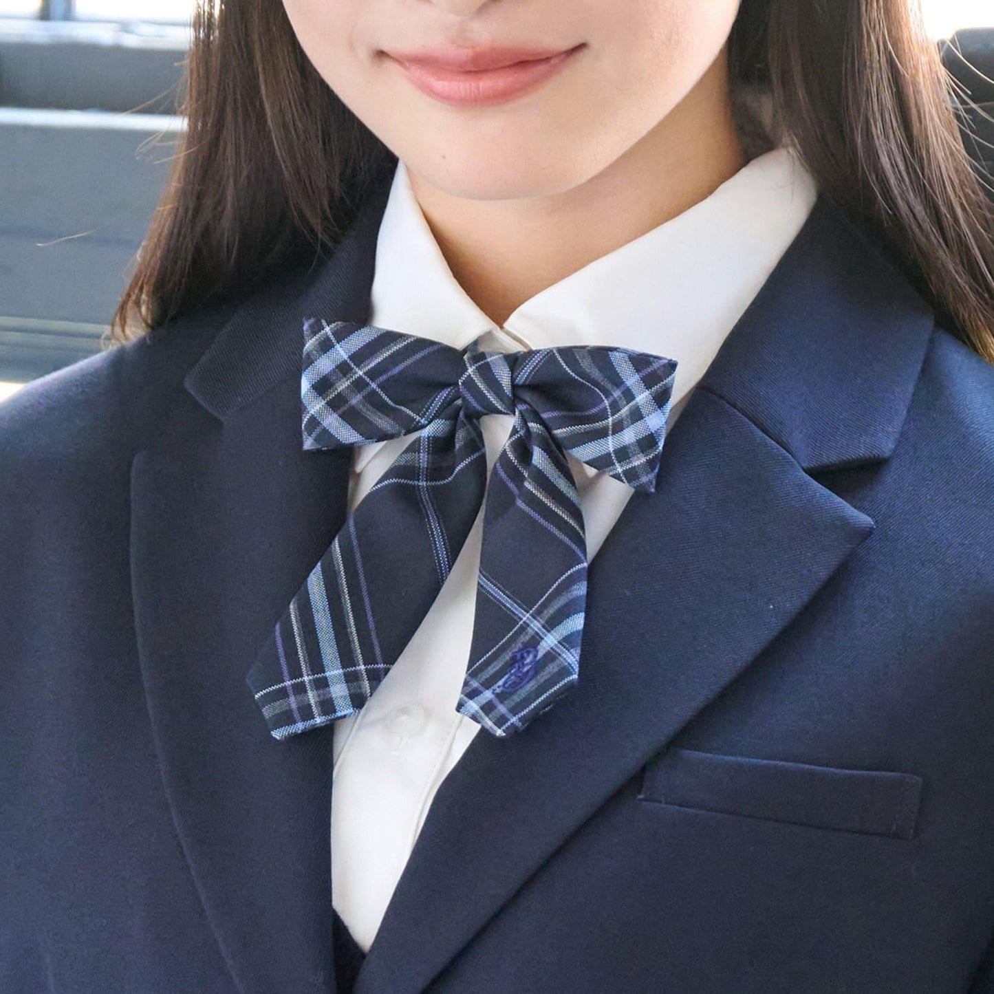 畢業季 格紋蝴蝶結領帶