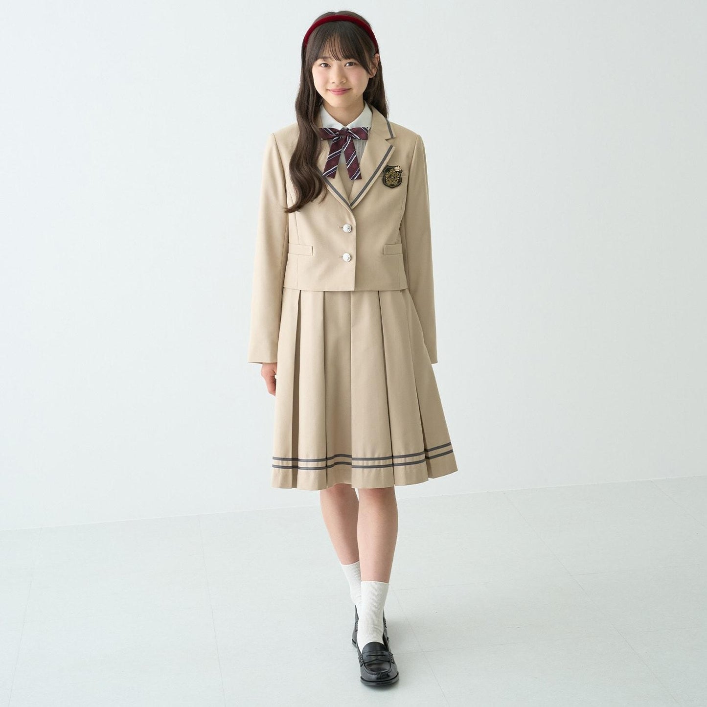 【商品】【畢業服】【絲光處理】圓領剪裁襯衫
