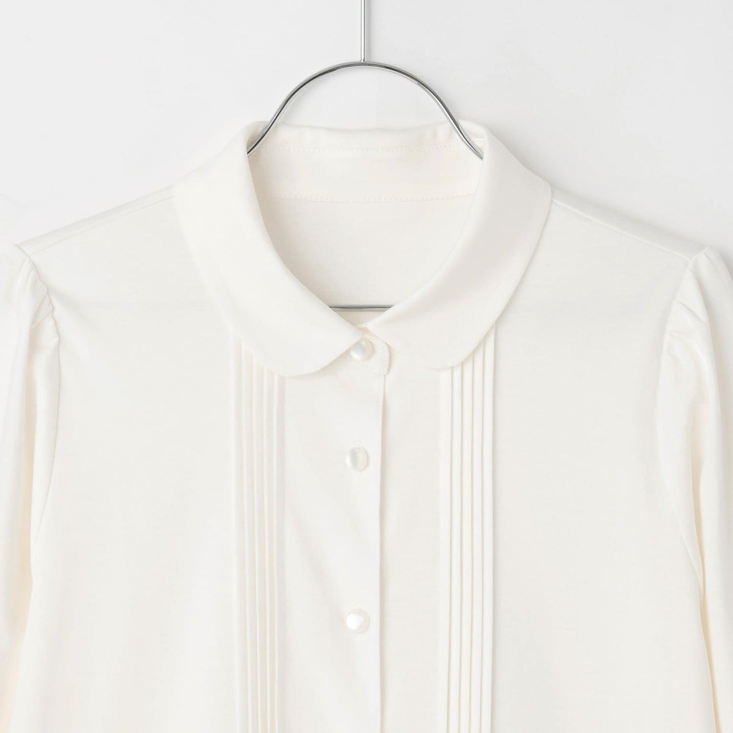 【商品】【畢業服】【絲光處理】圓領剪裁襯衫