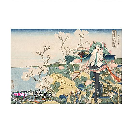 葛飾北斎×《初音未來》iXima 明信片 東海道品川御殿山ノ不二