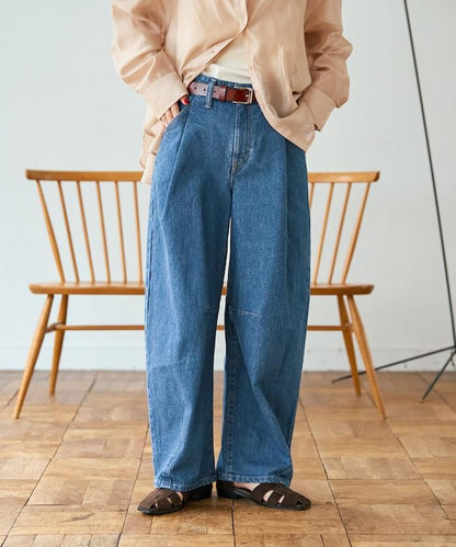 聯名 TUCK CURVE WIDE 牛仔褲