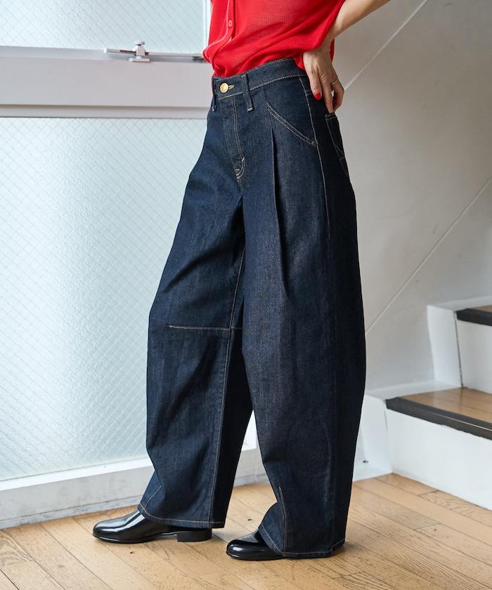 聯名 TUCK CURVE WIDE 牛仔褲