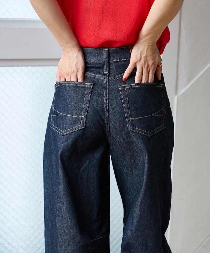 聯名 TUCK CURVE WIDE 牛仔褲