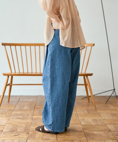 聯名 TUCK CURVE WIDE 牛仔褲