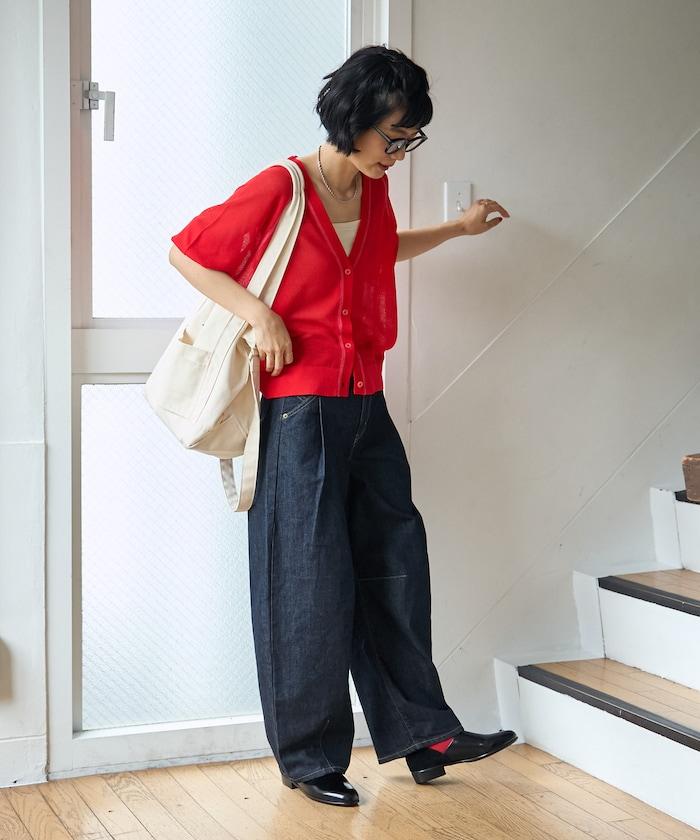 聯名 TUCK CURVE WIDE 牛仔褲