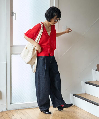 聯名 TUCK CURVE WIDE 牛仔褲
