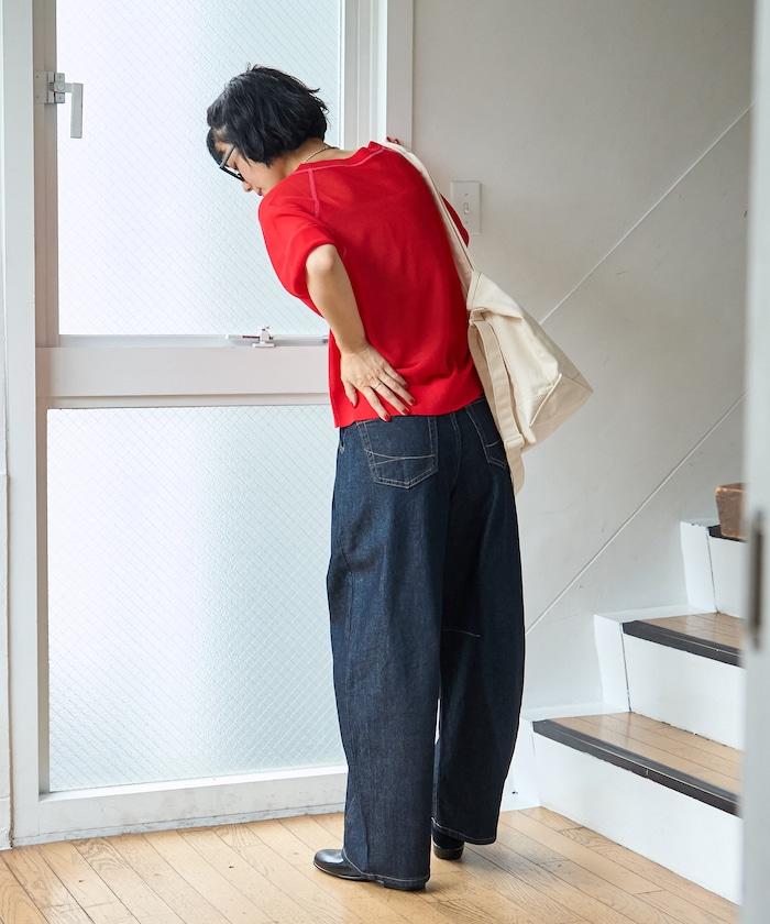 聯名 TUCK CURVE WIDE 牛仔褲