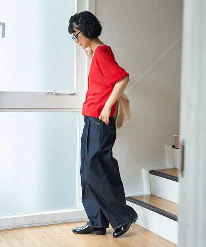 聯名 TUCK CURVE WIDE 牛仔褲
