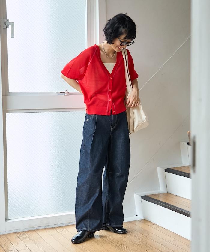 聯名 TUCK CURVE WIDE 牛仔褲