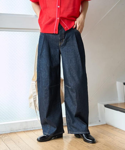 聯名 TUCK CURVE WIDE 牛仔褲