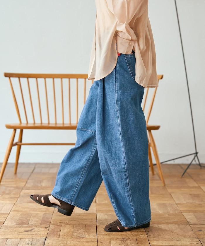 聯名 TUCK CURVE WIDE 牛仔褲