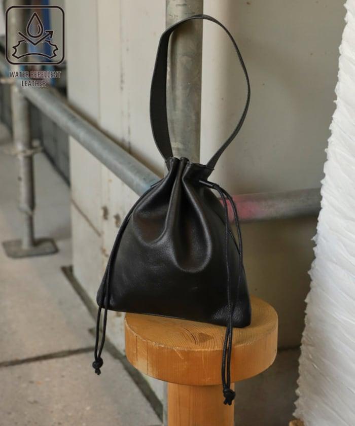 Drawstring Leather Handbag 牛革 單肩水桶包