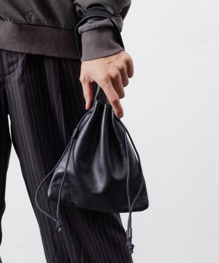 Drawstring Leather Handbag 牛革 單肩水桶包