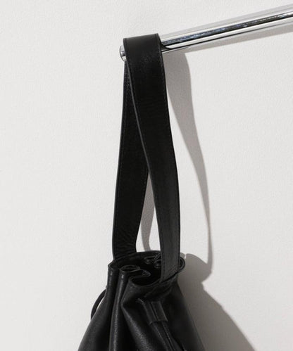 Drawstring Leather Handbag 牛革 單肩水桶包