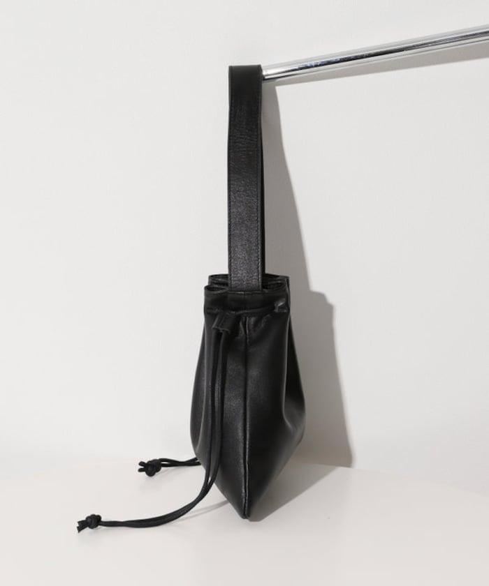 Drawstring Leather Handbag 牛革 單肩水桶包