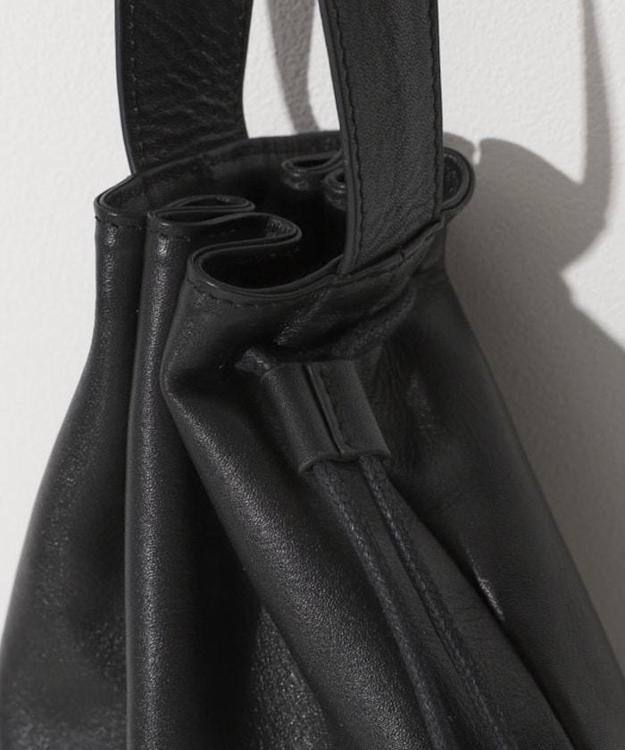 Drawstring Leather Handbag 牛革 單肩水桶包