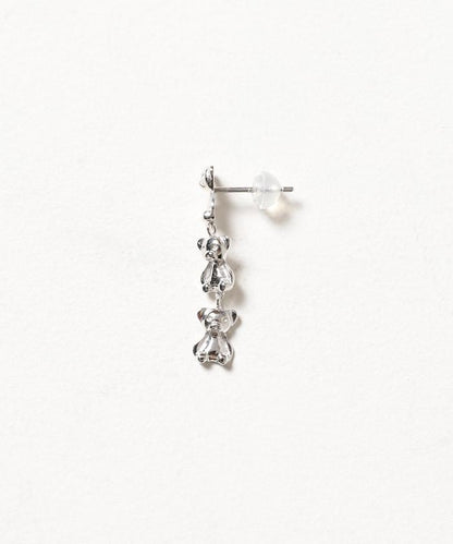 SILVER925 BEAR 3連耳釘 /單隻