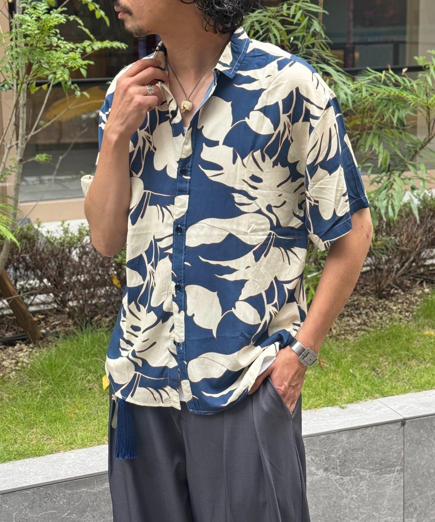 拼色夏威夷襯衫