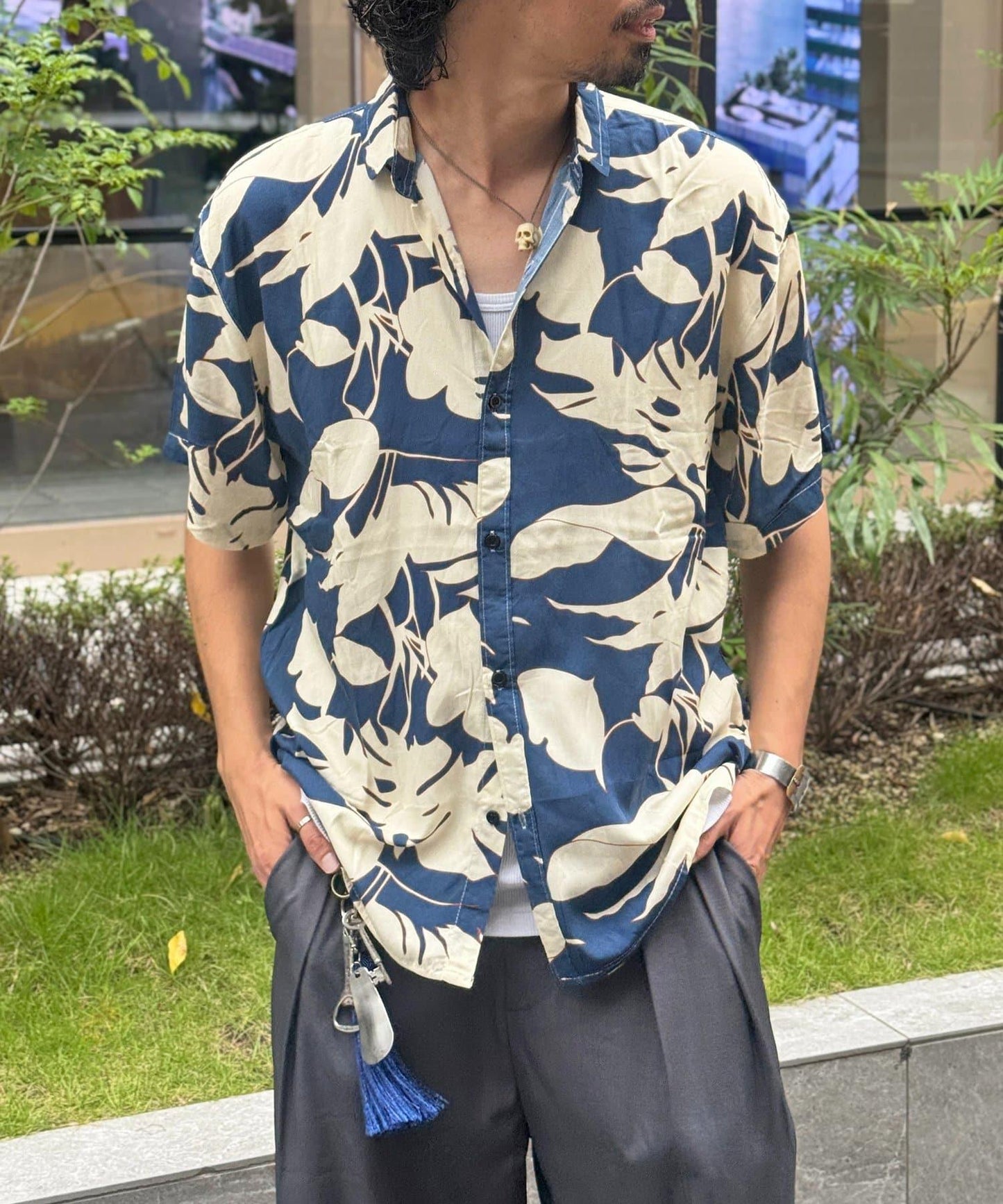 拼色夏威夷襯衫