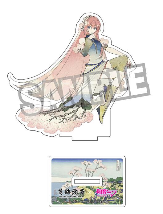 葛飾北斎×《初音未來》 Rella 異形亞克力立牌 《巡音流歌》 東海道品川御殿山ノ不二