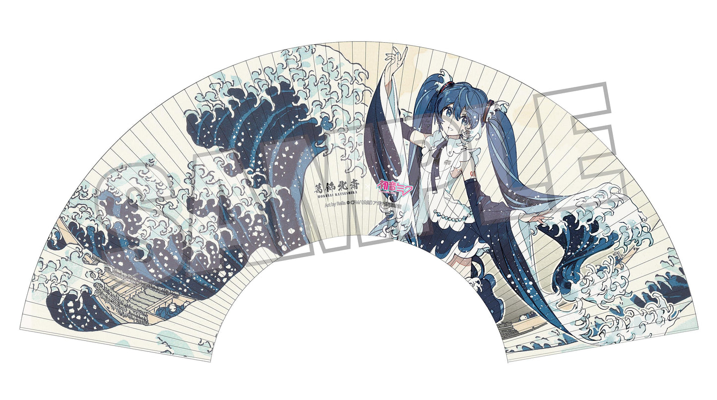 葛飾北斎×《初音未來》 Rella 扇子 《初音未來》 神奈川沖波裡