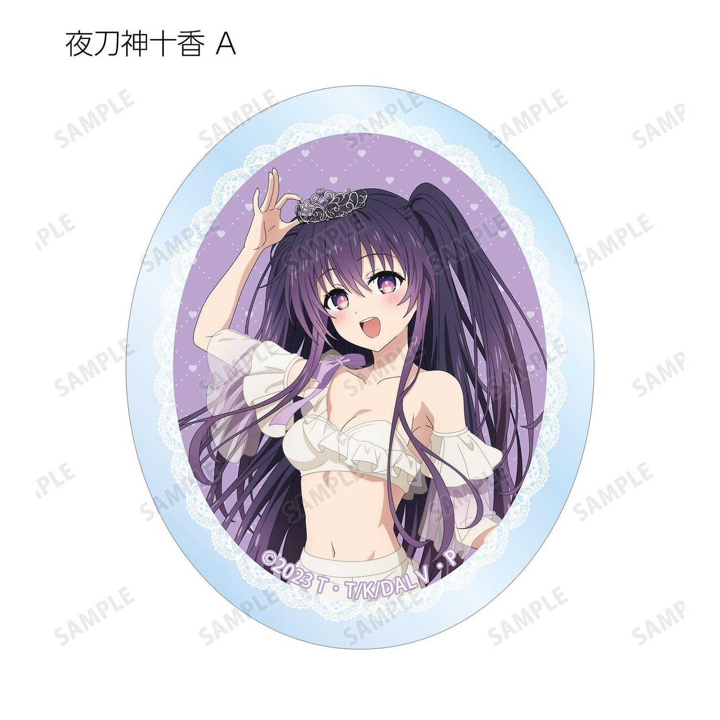 約會大作戰（約會大作戰） 描き下ろし プリンセス玉座ver. 異形透明貼紙 12包入