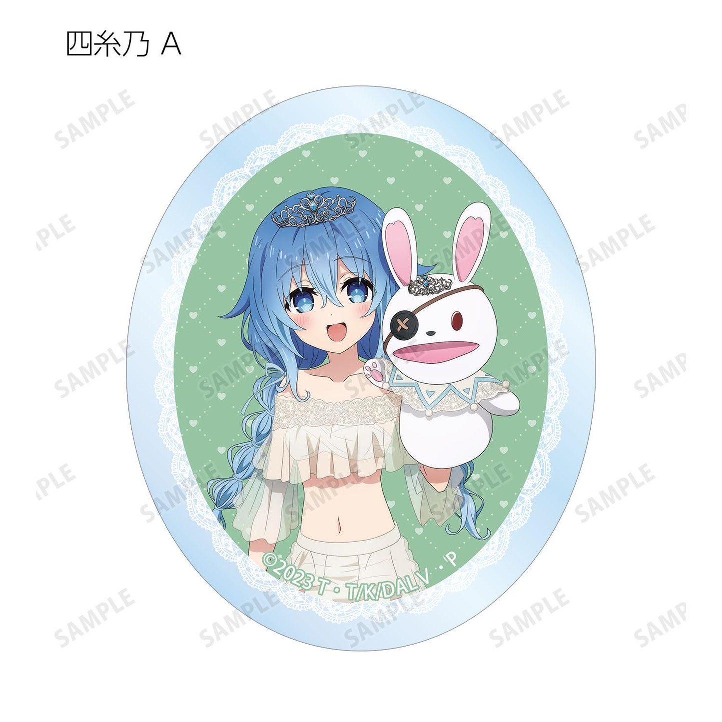 約會大作戰（約會大作戰） 描き下ろし プリンセス玉座ver. 異形透明貼紙 12包入