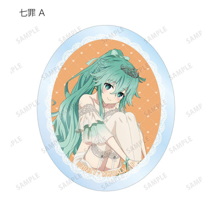 約會大作戰（約會大作戰） 描き下ろし プリンセス玉座ver. 異形透明貼紙 12包入