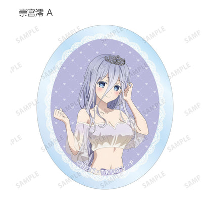 約會大作戰（約會大作戰） 描き下ろし プリンセス玉座ver. 異形透明貼紙 12包入