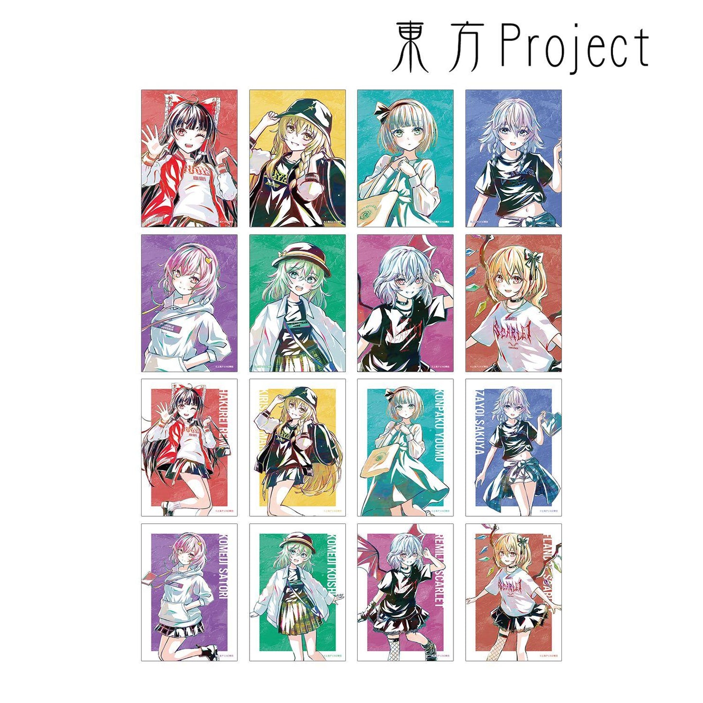 東方Project 松本能人插畫 現代風時尚ver. 交易型Ani-Art寫真卡 完整盒裝（16包入）
