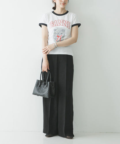 GANNI JERSEY MARGOT KITTY PRINT 上衣