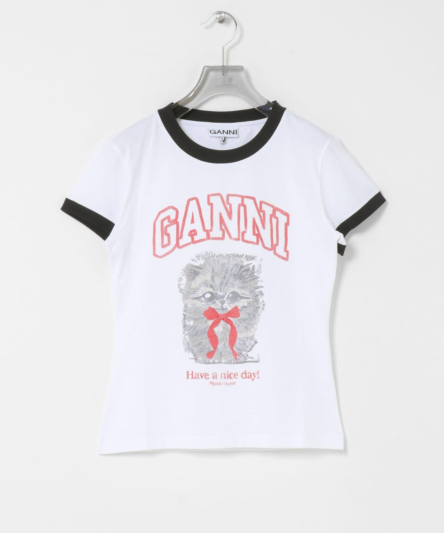 GANNI JERSEY MARGOT KITTY PRINT 上衣