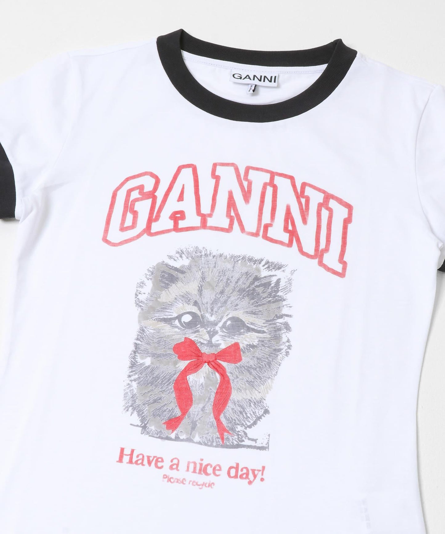 GANNI JERSEY MARGOT KITTY PRINT 上衣