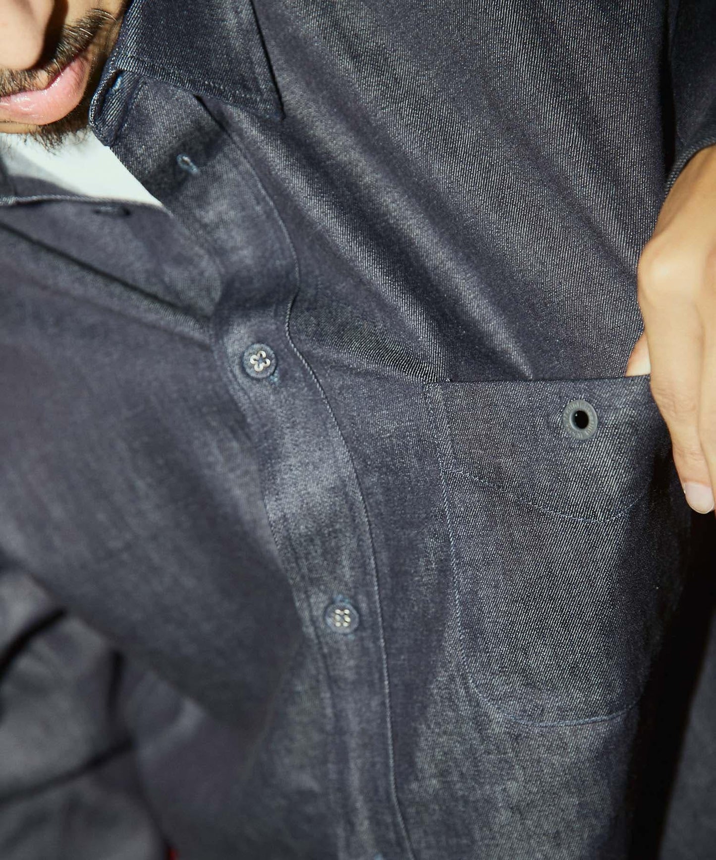 White Mountaineering×EKAL MID GUSSET SLEEVE EYELET POCKET SHIRTS 聯名襯衫