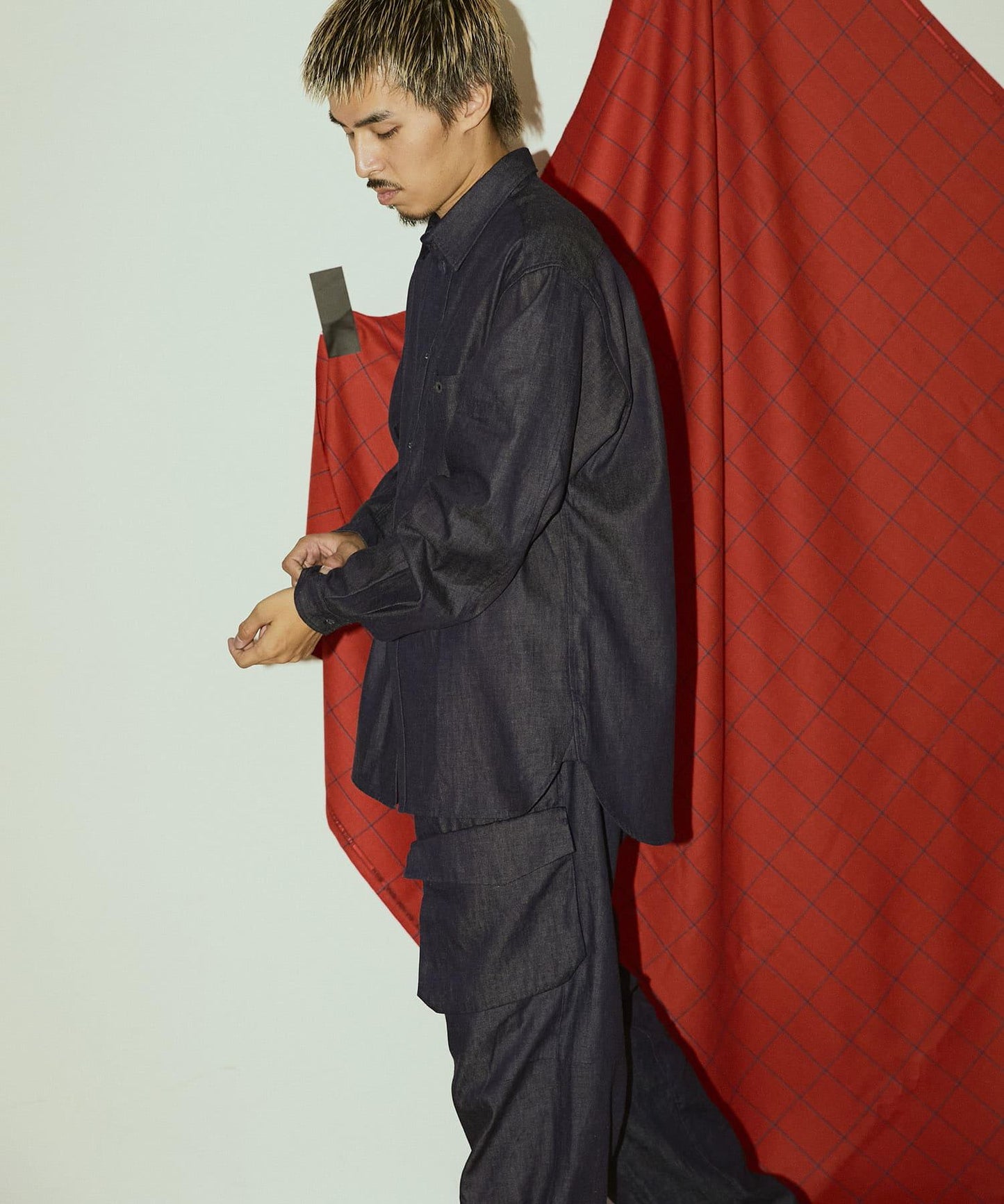 White Mountaineering×EKAL MID GUSSET SLEEVE EYELET POCKET SHIRTS 聯名襯衫